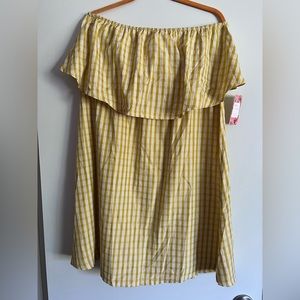 Keala Designs Yellow Palaka dress, strapless